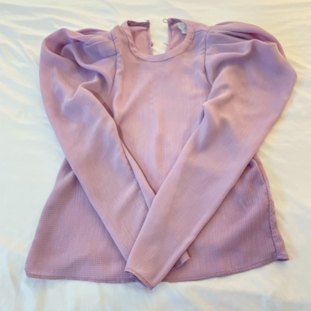 Puff-sleeved lilac Blouse